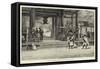 Porch of the Ikuta Temple, Kobe, Japan-Charles Edwin Fripp-Framed Stretched Canvas