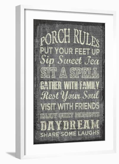 Porch Rules-Erin Clark-Framed Giclee Print