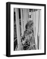 Porch-Sitting, One of Miamians Major Outdoor Sports, White House Hotel-Alfred Eisenstaedt-Framed Photographic Print