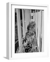 Porch-Sitting, One of Miamians Major Outdoor Sports, White House Hotel-Alfred Eisenstaedt-Framed Photographic Print