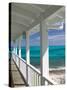 Porch View of the Atlantic Ocean, Loyalist Cays, Abacos, Bahamas-Walter Bibikow-Stretched Canvas