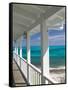 Porch View of the Atlantic Ocean, Loyalist Cays, Abacos, Bahamas-Walter Bibikow-Framed Stretched Canvas