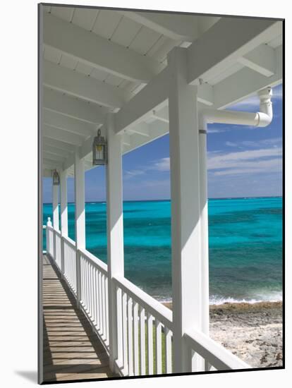 Porch View of the Atlantic Ocean, Loyalist Cays, Abacos, Bahamas-Walter Bibikow-Mounted Photographic Print