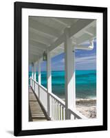 Porch View of the Atlantic Ocean, Loyalist Cays, Abacos, Bahamas-Walter Bibikow-Framed Photographic Print