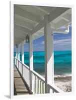 Porch View of the Atlantic Ocean, Loyalist Cays, Abacos, Bahamas-Walter Bibikow-Framed Photographic Print