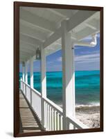 Porch View of the Atlantic Ocean, Loyalist Cays, Abacos, Bahamas-Walter Bibikow-Framed Photographic Print