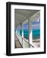 Porch View of the Atlantic Ocean, Loyalist Cays, Abacos, Bahamas-Walter Bibikow-Framed Premium Photographic Print