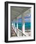 Porch View of the Atlantic Ocean, Loyalist Cays, Abacos, Bahamas-Walter Bibikow-Framed Premium Photographic Print