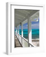 Porch View of the Atlantic Ocean, Loyalist Cays, Abacos, Bahamas-Walter Bibikow-Framed Photographic Print