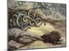 Porcupine and Snakes-null-Mounted Art Print