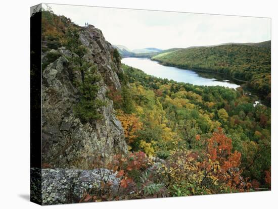 Porcupine Mountains Wilderness State Park in Autumn, Michigan, USA-Larry Michael-Stretched Canvas