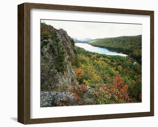 Porcupine Mountains Wilderness State Park in Autumn, Michigan, USA-Larry Michael-Framed Photographic Print