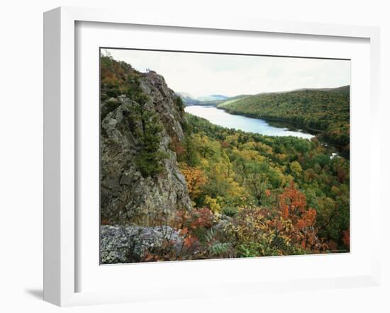 Porcupine Mountains Wilderness State Park in Autumn, Michigan, USA-Larry Michael-Framed Photographic Print