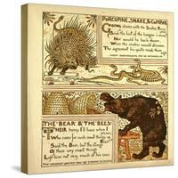 Porcupine Snake and Company the Bear and the Bees-null-Stretched Canvas