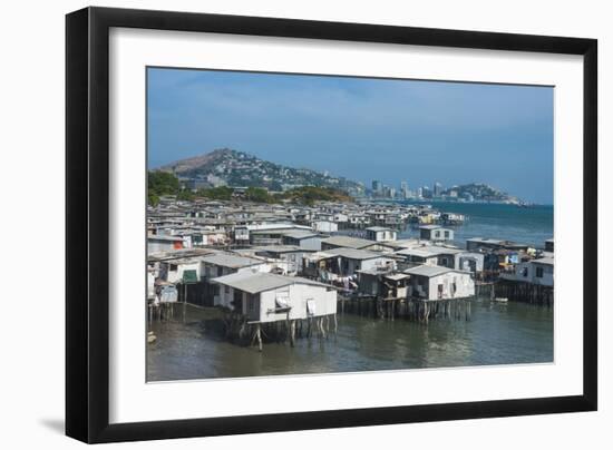 Poreporena stilt village, Port Moresby, Papua New Guinea, Pacific-Michael Runkel-Framed Photographic Print