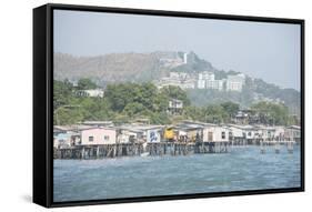 Poreporena stilt village, Port Moresby, Papua New Guinea, Pacific-Michael Runkel-Framed Stretched Canvas