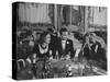Porfirio Rubirosa and Wife Having Dinner with Friends-Loomis Dean-Stretched Canvas