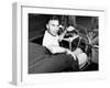 Porfirio Rubirosa at the Wheel of His Italian Race Car, a $17,000 Ferrari Mondial-null-Framed Photo