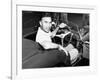 Porfirio Rubirosa at the Wheel of His Italian Race Car, a $17,000 Ferrari Mondial-null-Framed Photo