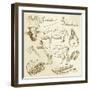 Pork and Beef Cuts - Hand Drawn Set-canicula-Framed Art Print