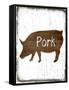 Pork Butcher Block-Sheldon Lewis-Framed Stretched Canvas