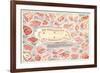 Pork Cuts Chart-null-Framed Premium Giclee Print