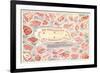 Pork Cuts Chart-null-Framed Premium Giclee Print