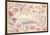 Pork Cuts Chart-Found Image Press-Framed Giclee Print