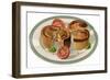 Pork Pie on a Plate-null-Framed Art Print