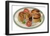 Pork Pie on a Plate-null-Framed Art Print