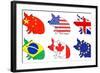 Pork Producing Countries-darrenwhi-Framed Art Print