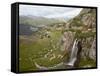 Porphyry Basin and Waterfall, San Juan National Forest, Colorado, USA-James Hager-Framed Stretched Canvas