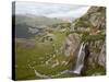 Porphyry Basin and Waterfall, San Juan National Forest, Colorado, USA-James Hager-Stretched Canvas