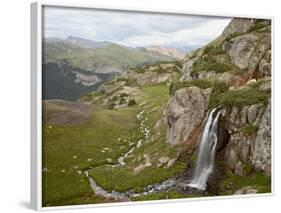 Porphyry Basin and Waterfall, San Juan National Forest, Colorado, USA-James Hager-Framed Photographic Print