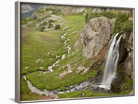 Porphyry Basin Waterfall, San Juan National Forest, Colorado, USA-James Hager-Framed Photographic Print