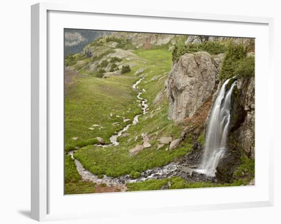 Porphyry Basin Waterfall, San Juan National Forest, Colorado, USA-James Hager-Framed Photographic Print