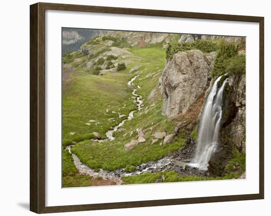 Porphyry Basin Waterfall, San Juan National Forest, Colorado, USA-James Hager-Framed Photographic Print