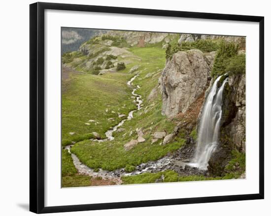Porphyry Basin Waterfall, San Juan National Forest, Colorado, USA-James Hager-Framed Photographic Print