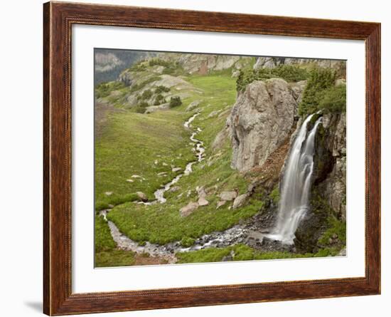 Porphyry Basin Waterfall, San Juan National Forest, Colorado, USA-James Hager-Framed Photographic Print