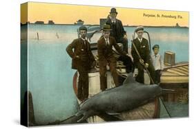 Porpoise on Boat, St. Petersburg, Florida-null-Stretched Canvas