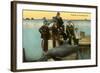 Porpoise on Boat, St. Petersburg, Florida-null-Framed Art Print