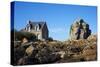 Pors Hir Harbour, Cote De Granit Rose, Cotes D'Armor, Brittany, France, Europe-Tuul-Stretched Canvas