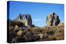 Pors Hir Harbour, Cote De Granit Rose, Cotes D'Armor, Brittany, France, Europe-Tuul-Stretched Canvas