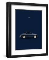 Porsche 356 1958 Blue-Mark Rogan-Framed Art Print
