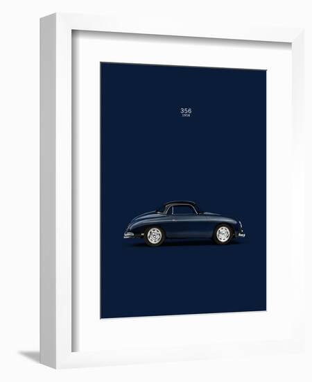 Porsche 356 1958 Blue-Mark Rogan-Framed Art Print