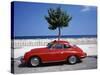 Porsche 356 on the Beach, Altea, Alicante, Costa Blanca, Spain-Walter Bibikow-Stretched Canvas