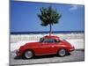 Porsche 356 on the Beach, Altea, Alicante, Costa Blanca, Spain-Walter Bibikow-Mounted Premium Photographic Print