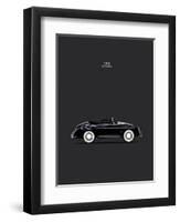 Porsche 356 Speedster Black-Mark Rogan-Framed Art Print