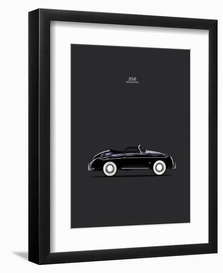Porsche 356 Speedster Black-Mark Rogan-Framed Art Print