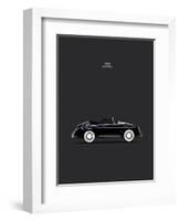 Porsche 356 Speedster Black-Mark Rogan-Framed Art Print